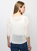 Pull à manches 3/4 en tricot