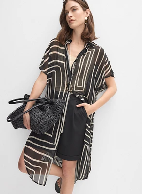 Joseph Ribkoff - Geometric Button-Down Blouse