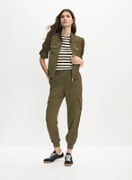 Veste à manches coude volants