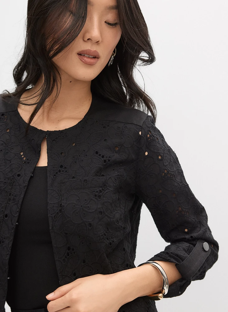 Lace Crew Neck Jacket