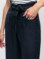 Pantalon écourté en lin
