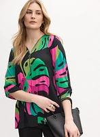 Joseph Ribkoff - Tropical Zip-Front Top