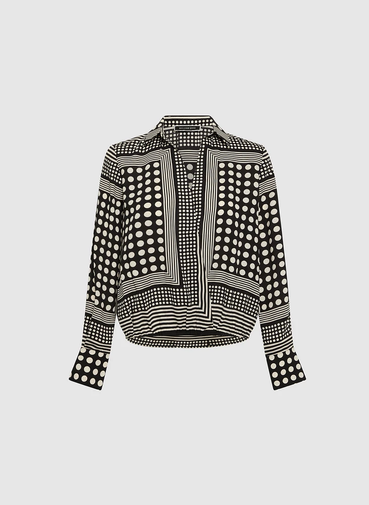 Mixed Print Blouse