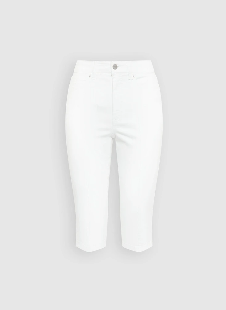 Denim Slim-Leg Capris