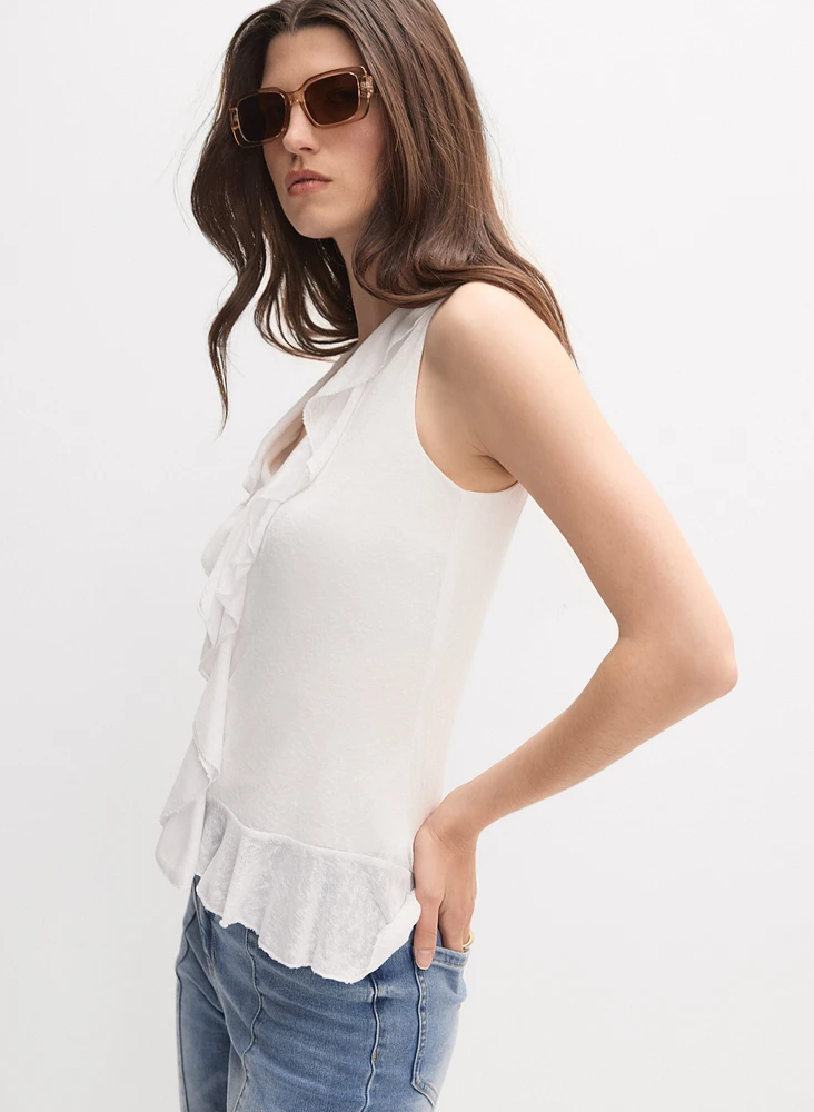 Ruffle Detail Top