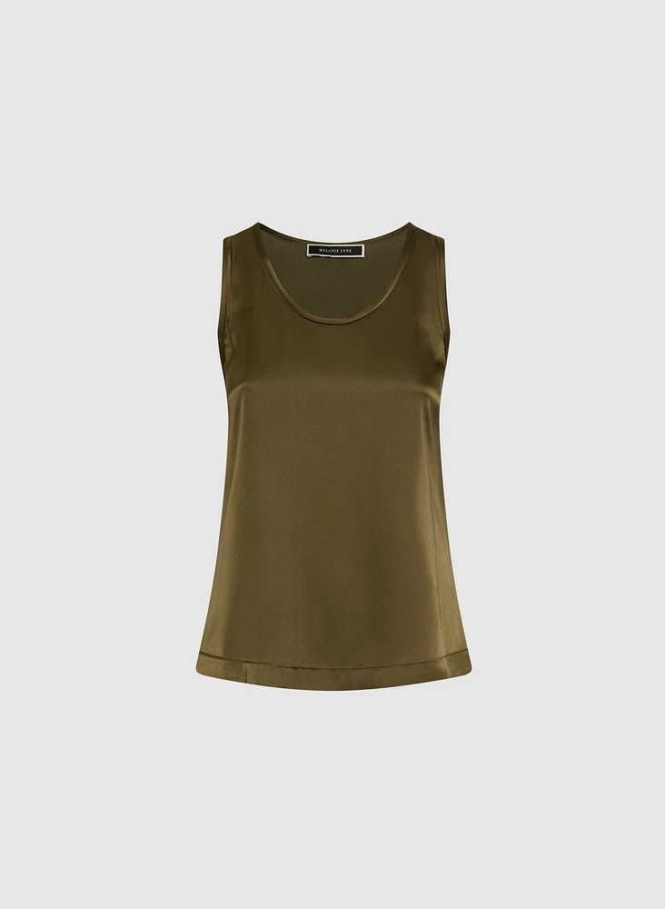 Satin Front Tank Top