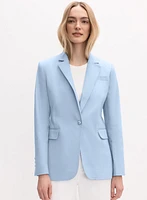 Jewel Button Denim Blazer