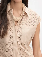 Blouse à détails brodés