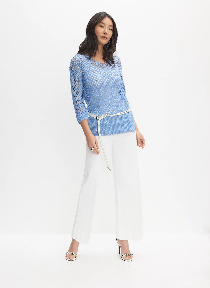 Pull en tricot ajouré