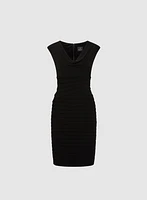 Adrianna Papell - Fitted Cowl Neck Dress
