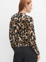 Pull à motif léopard
