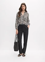 Blouse en coton à motif abstrait