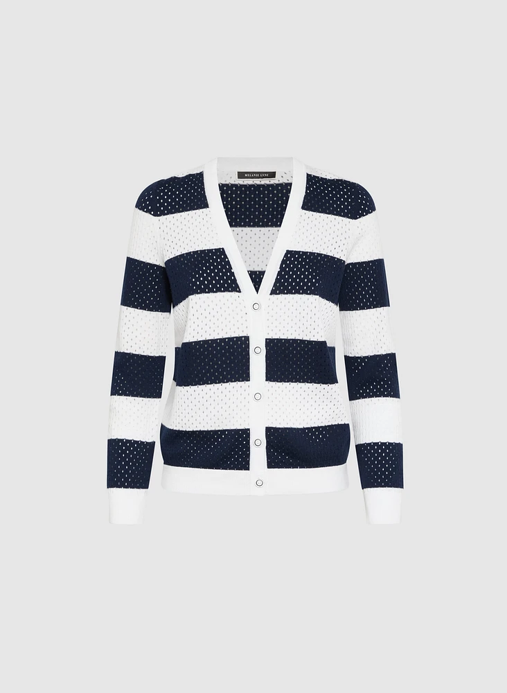 Stripe Knit Cardigan