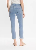Embroidered Denim Capris