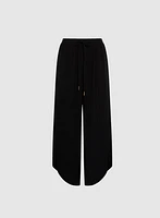 Wide-Leg Crinkle Pants