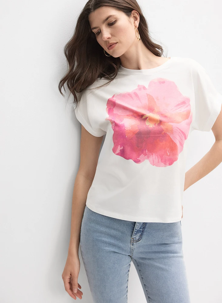 Floral Front T-Shirt