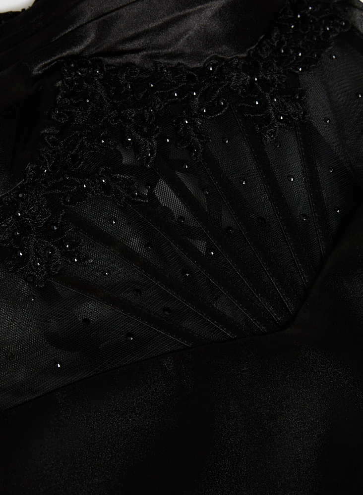Beaded Corset Bodice Dress