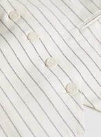 Veste rayée en mélange de lin