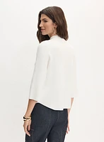 Cardigan écourté à col montant