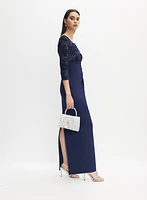 Robe de soirée à broderies