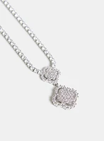 Cubic Zirconia Clover Pendant Necklace
