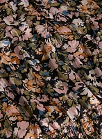 Blouse fleurie à ourlet froncé