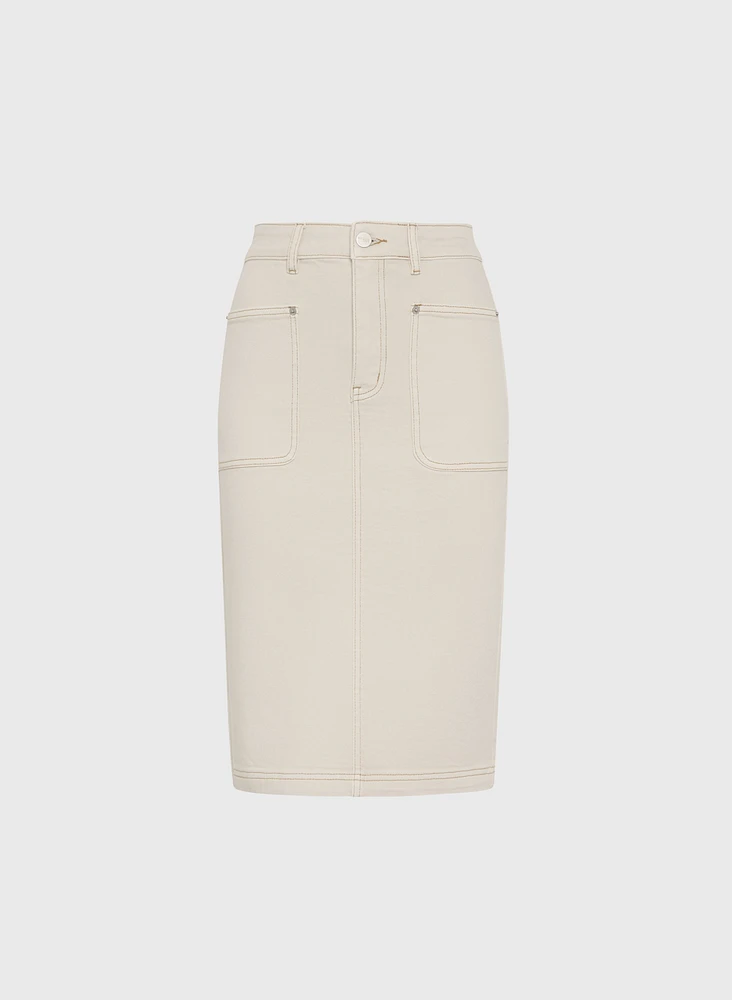 Cotton Pencil Skirt