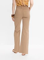 Frayed Hem Wide-Leg Jeans