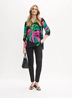Joseph Ribkoff - Tropical Zip-Front Top