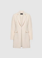 Veste longue à détails métalliques