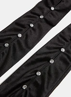 Satin Crystal Embellished Opera Gloves
