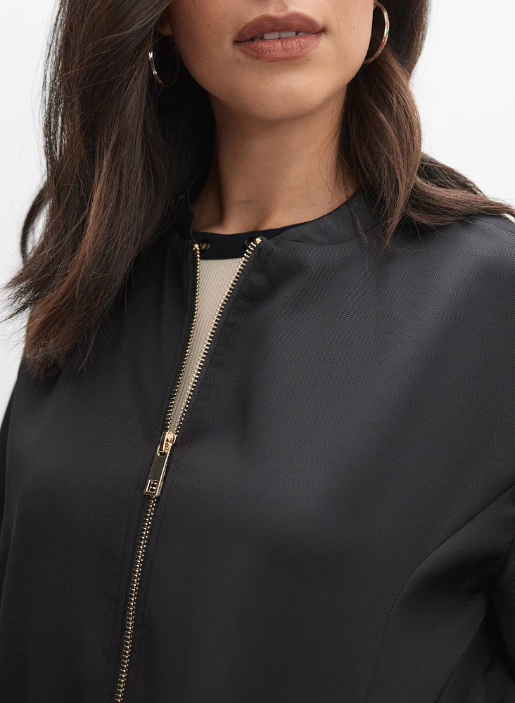 Veste aviateur en satin