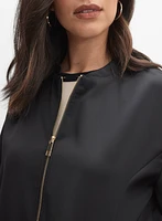 Veste aviateur en satin