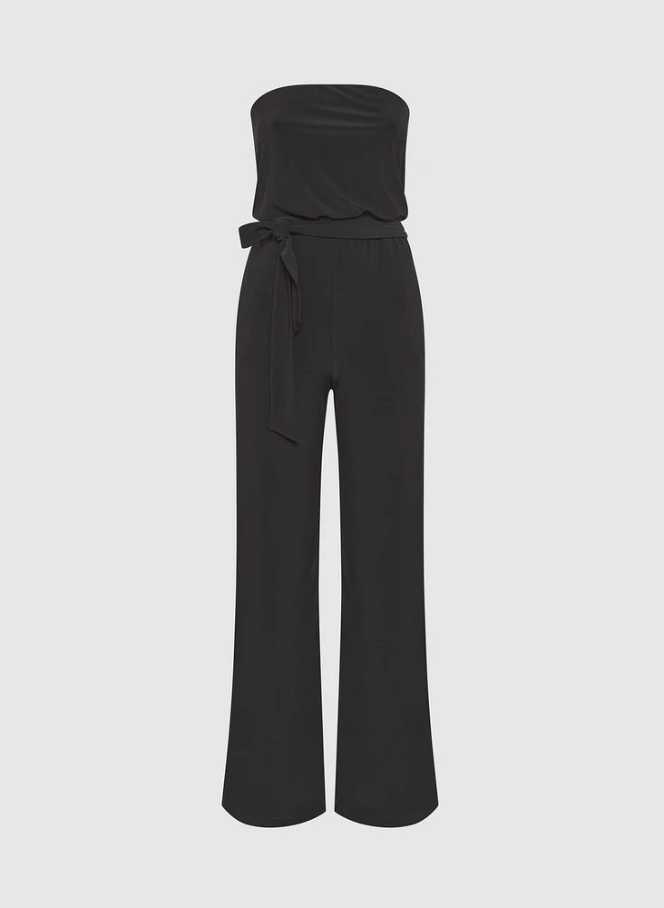 Strapless Jersey Jumpsuit