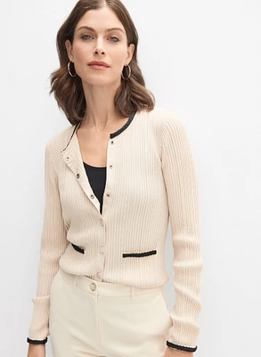 Cardigan en tricot côtelé