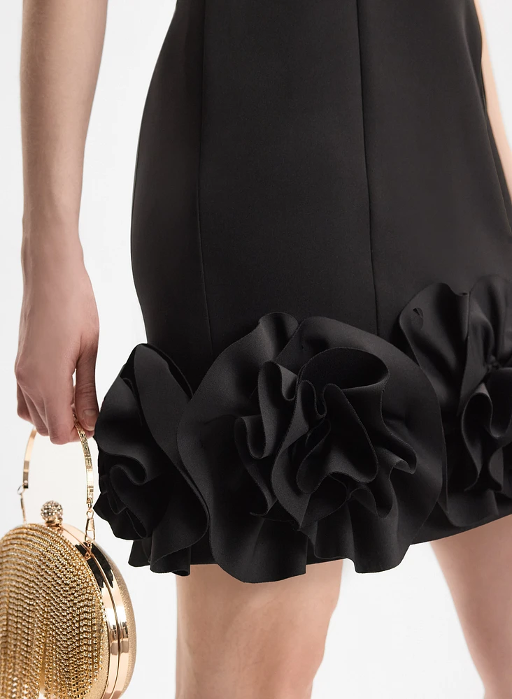 Robe à appliqués floraux