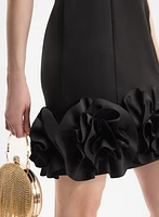Robe à appliqués floraux