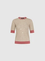 Textured Crew Neck Pullover