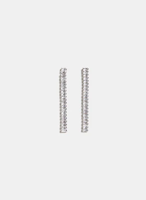 Cubic Zirconia Baguette Earrings