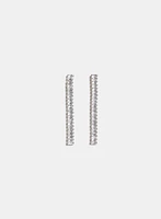 Cubic Zirconia Baguette Earrings