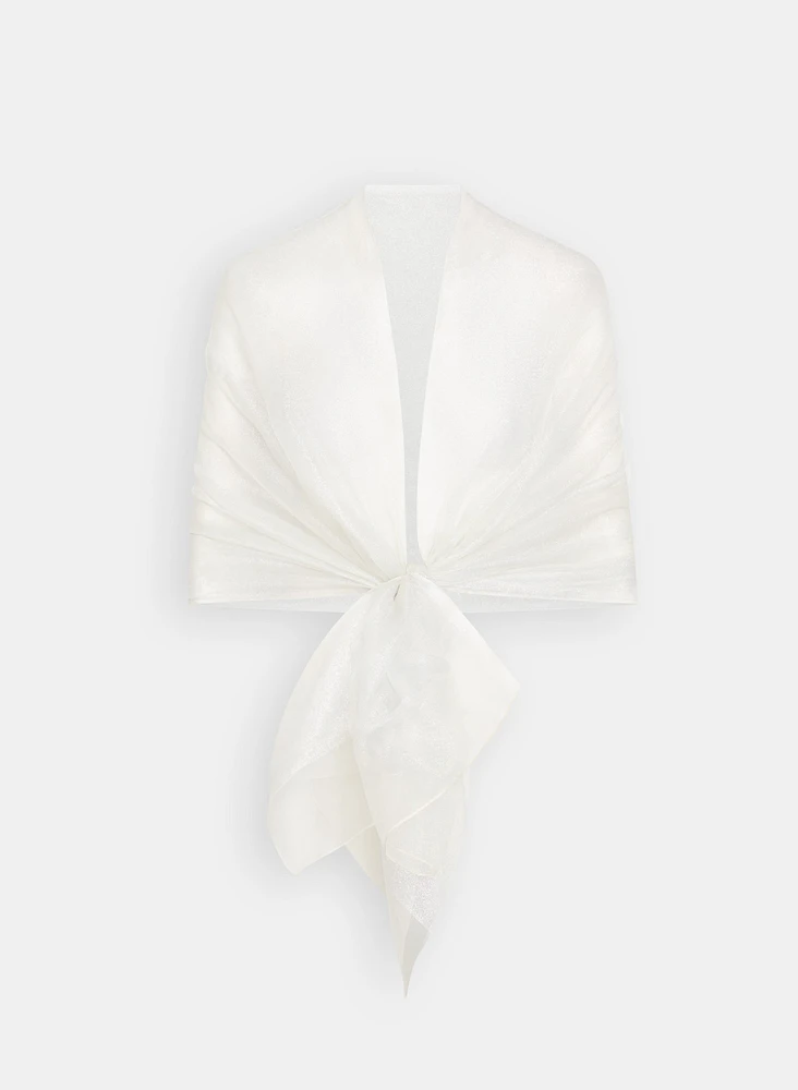 Foulard en organza à fini scintillant