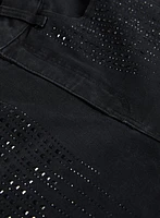 Stud Embellished Slim-Leg Jeans