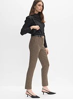 Pantalon Giselle à motif pied-de-poule