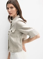 Joseph Ribkoff - Linen Short Sleeve Jacket