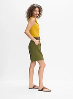Short en mélange de lin