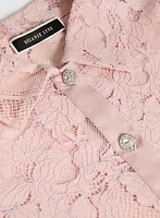 Blouse en dentelle à col chemisier
