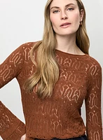 Pull léger en tricot ajouré