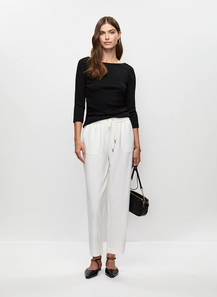 T-shirt de ballet à dos ouvert et pantalon à taille élastique
