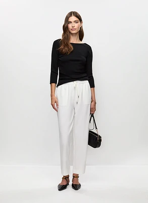 T-shirt de ballet à dos ouvert et pantalon à taille élastique