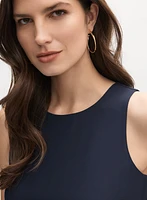 Blouse sans manches en crêpe